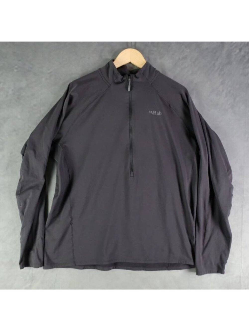 Rab Jacket Men's XXL Black Pull On Hiking Lightweight Performance Half Zip Layer